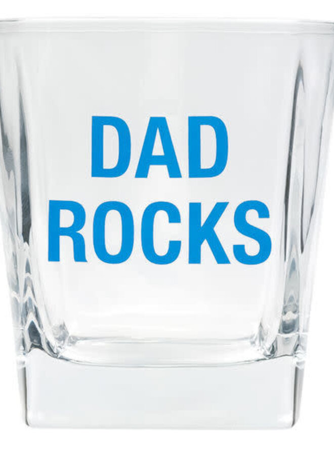 Dad Rocks Rocks Glass
