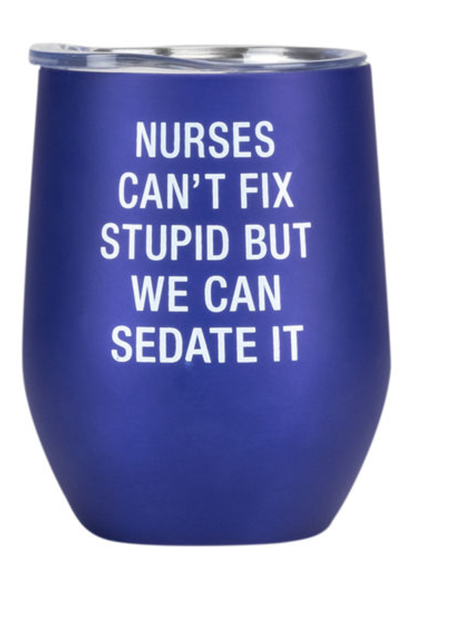 Nurse Insulated Wine Glass