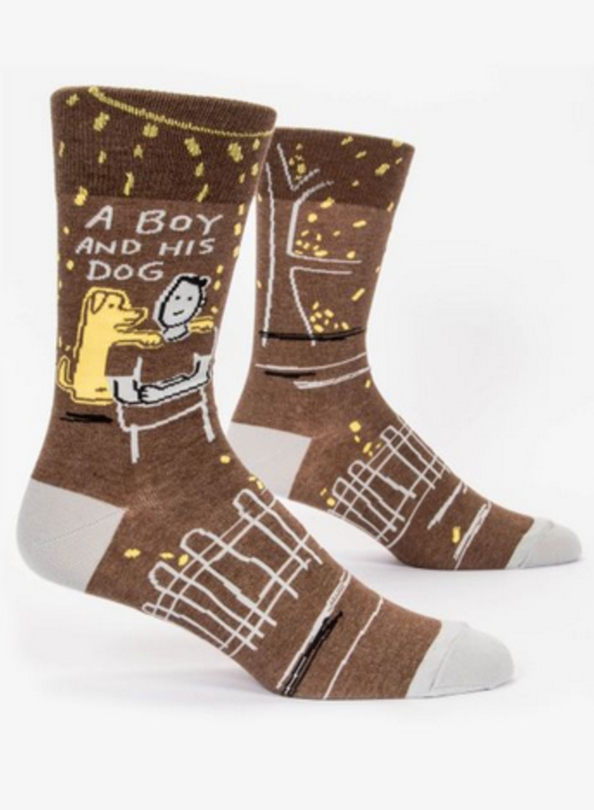 A Boy And His Dog Men's Socks
