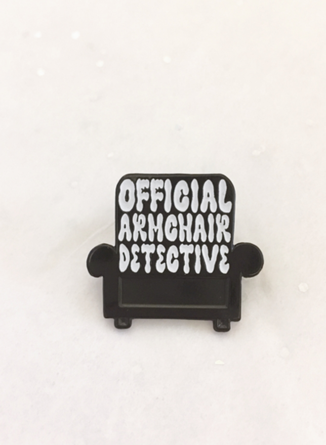 Official Armchair Detective Enamel Pin