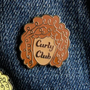 Curly Club Enamel Pin 2