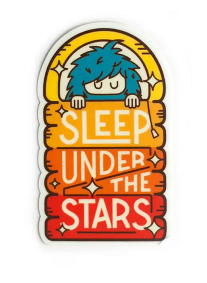 Bigfoot Rainbow Sleeping Bag Sticker