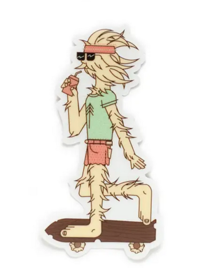 Bigfoot Skater Sticker