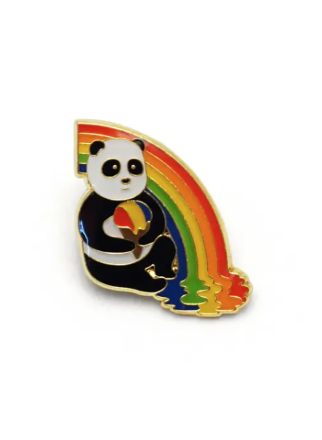 Panda Rainbow Snow Cone Enamel Pin
