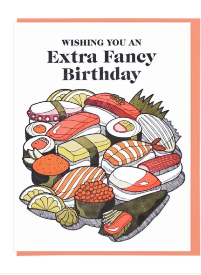 Extra Fancy Sushi Birthday Card