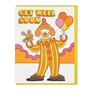 Get Well Soon Happy Clown Card