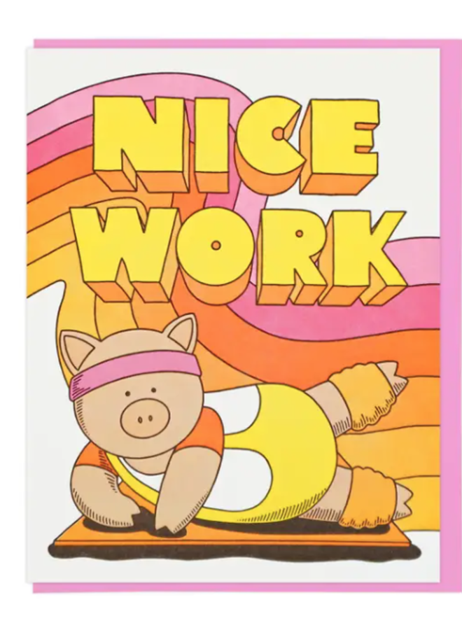 Nice Work Aerobics Pig Card