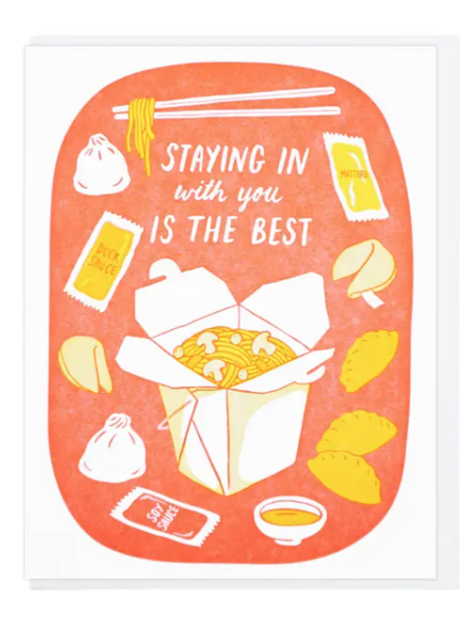 Staying In Takeout Card