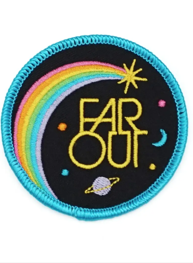 Far Out Embroidered Patch