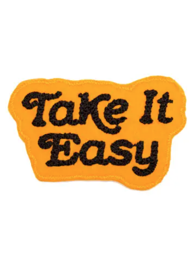 Take It Easy Chain Stitched Patch - Goldenrod