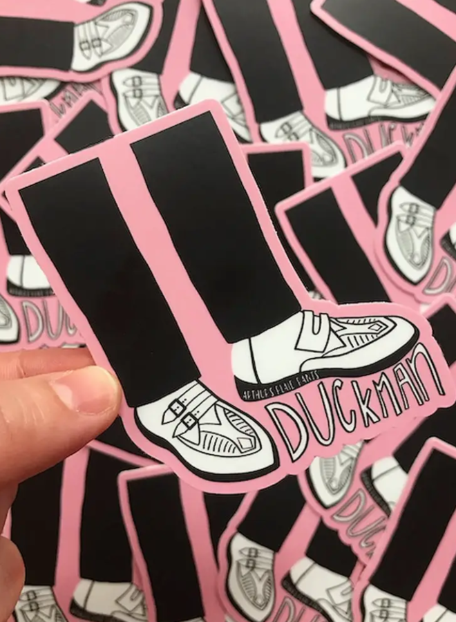 Duckman Duckie Pretty In Pink Sticker