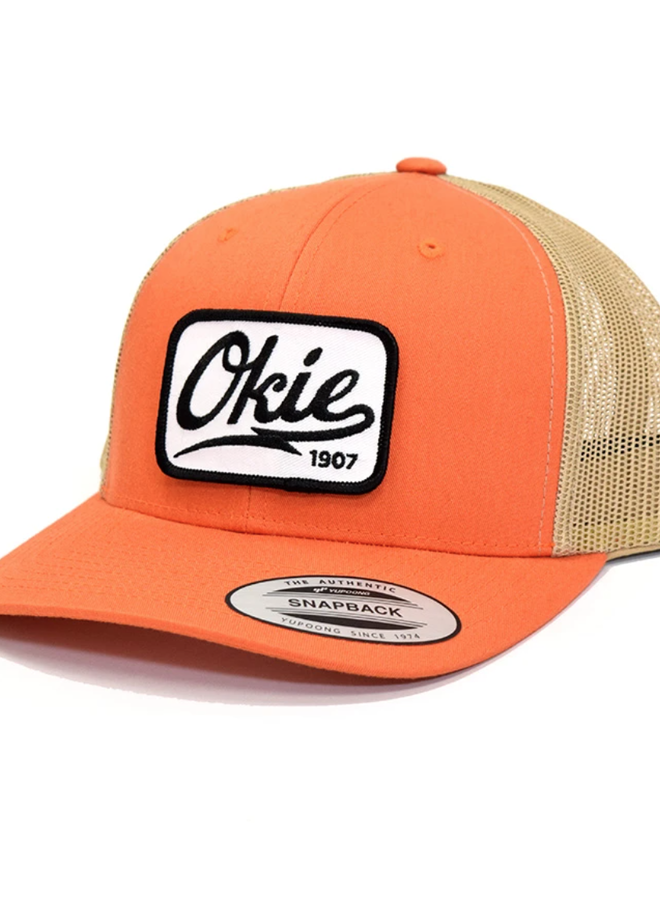 Okie Logo Trucker Hat Orange/Khaki