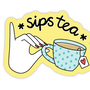 Sips Tea Sticker