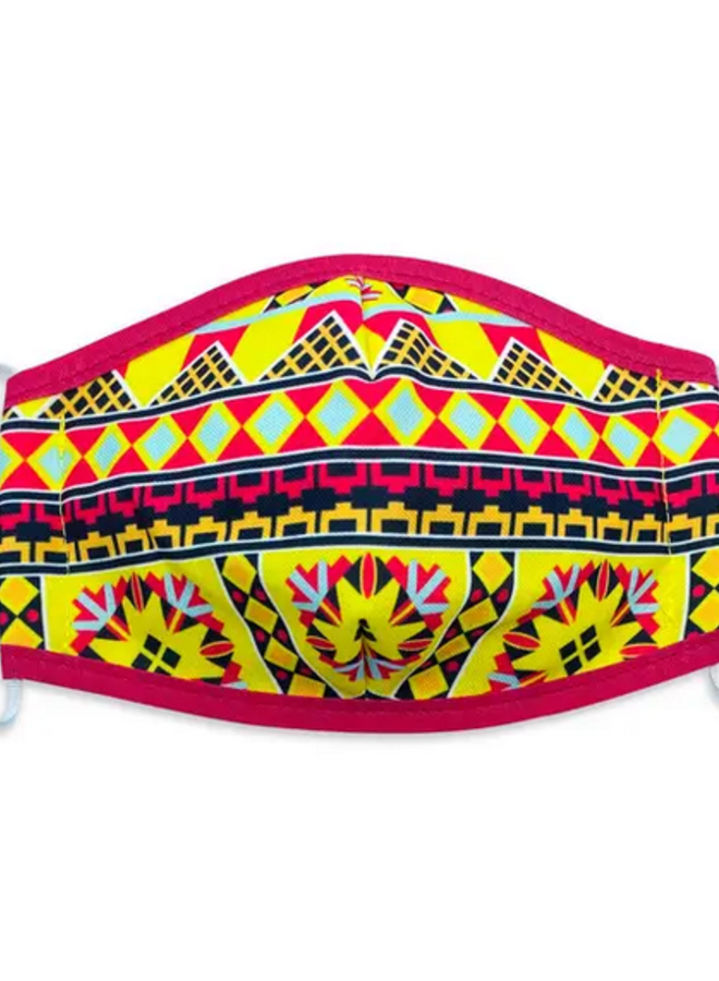 Yellow Pysanka Child Face Mask