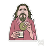 The Dude Big Lebowski Caricature Sticker