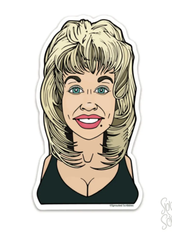 Dolly Parton Caricature Sticker