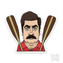 Ron Swanson Caricature Sticker