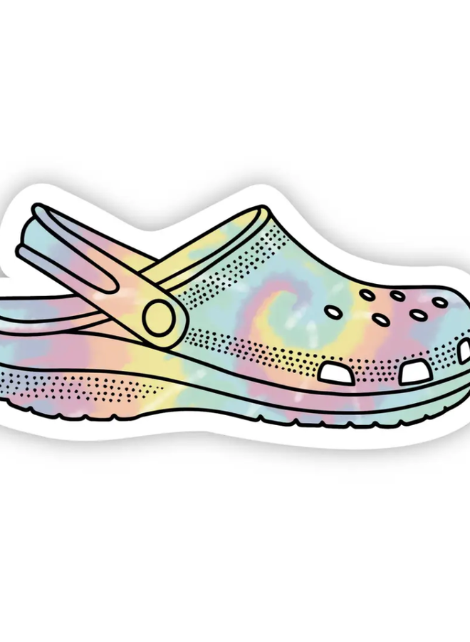 Tie Dye Croc Sticker