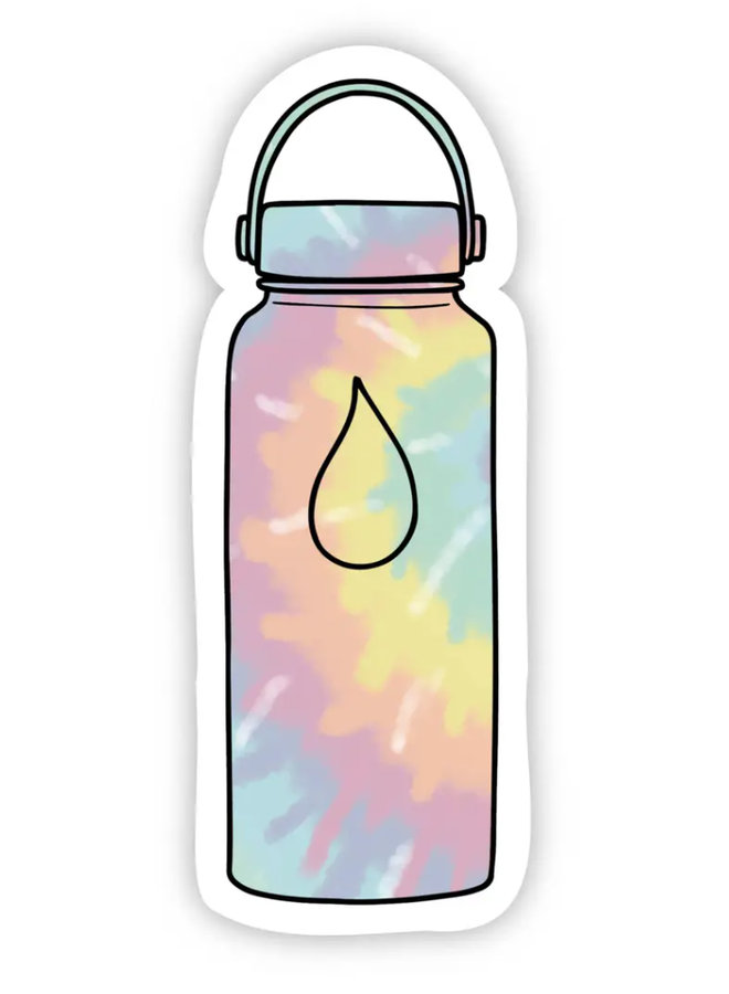 Water Bottle Tie Dye Sticker