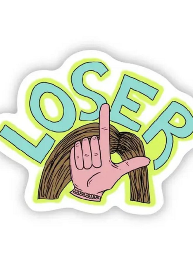 Loser L On Forehead Sticker