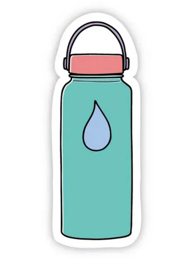 Water Bottle Multi Color Sticker
