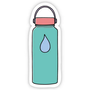 Water Bottle Multi Color Sticker