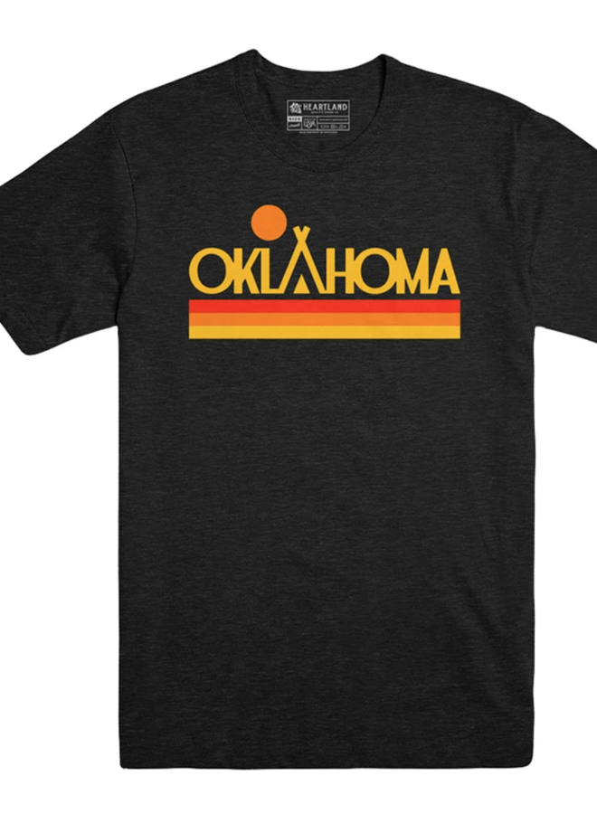 Native Sunset Tshirt Black Heather