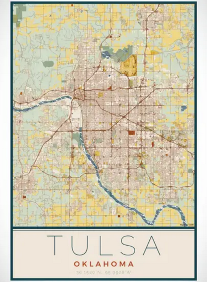 Tulsa Map Print