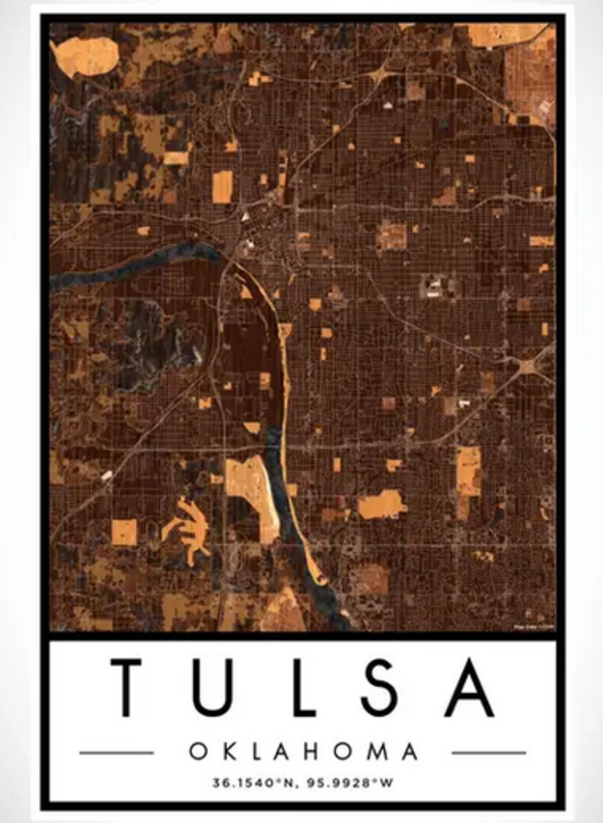 Tulsa Map Print