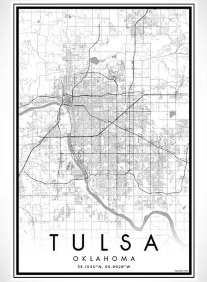 Tulsa Map Print