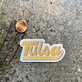 Tulsa Baseball Script Sticker