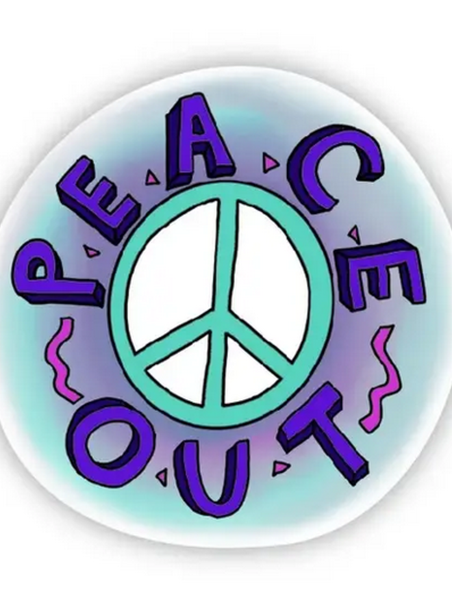 Peace Out Sticker