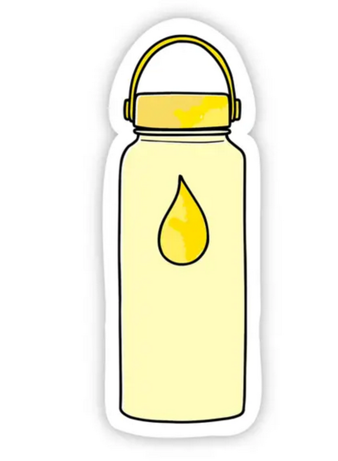 Yellow Water Bottle Sticker