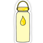 Yellow Water Bottle Sticker