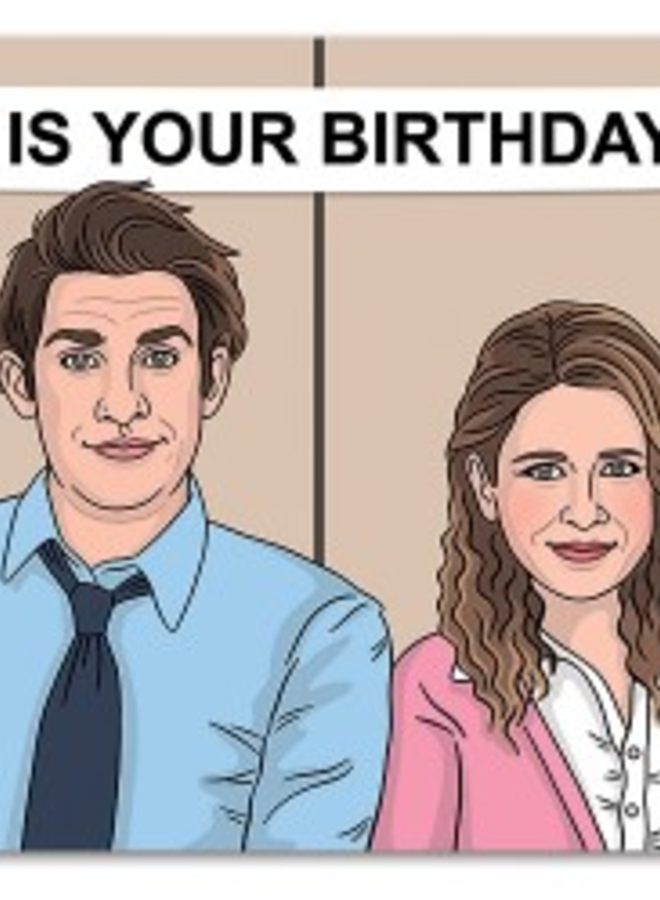 Jim And Pam Birthday Card