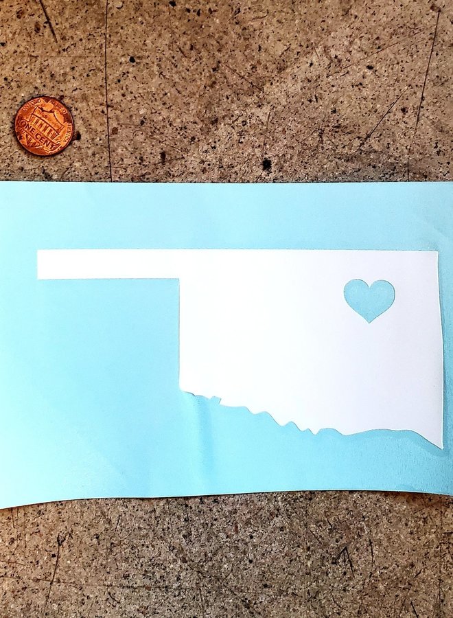 Oklahoma Heart Decal Sticker