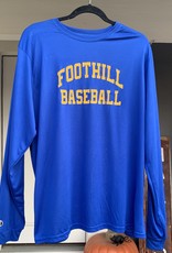 Blue Long-sleeve Foothill Baseball Shirt