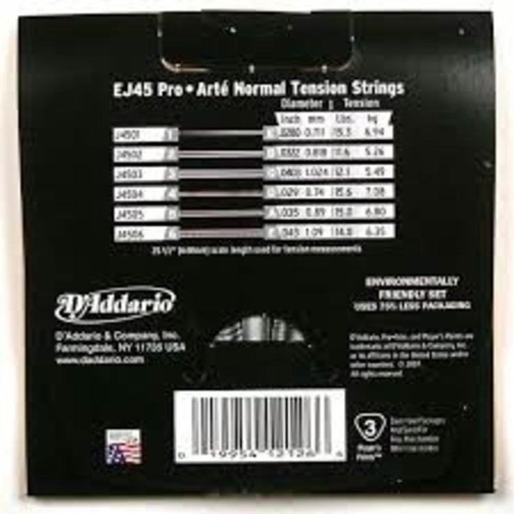 D'Addario Normal Tension, Pro-Arté Nylon Classical Guitar Strings