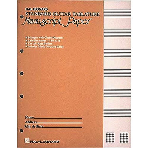 Hal Leonard Guitar Tablature Manuscript Paper - Standard