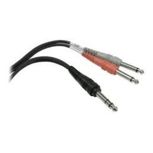 Hosa Hosa - Insert Cable, 1/4 in TRS to Dual 1/4 in TS, 3 m