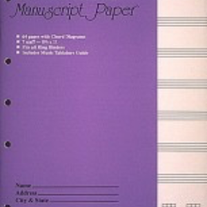 Hal Leonard Bass Guitar Tablature Manuscript Paper (Purple Cover)
