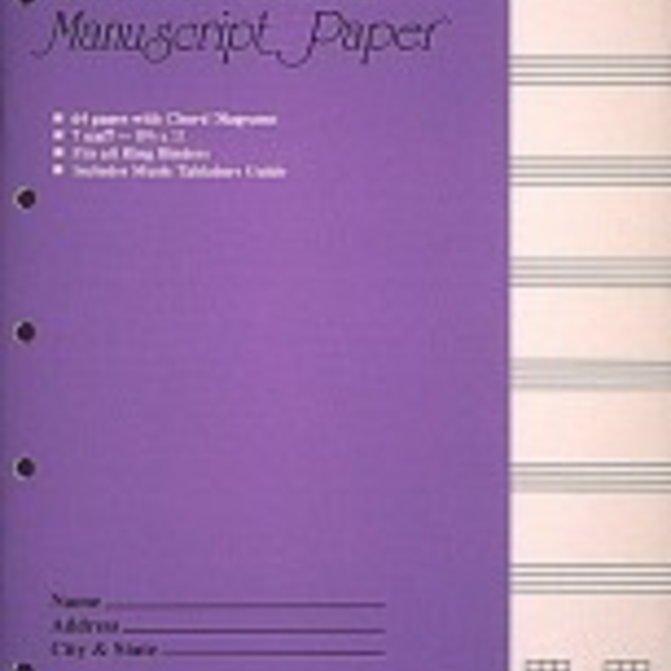 Hal Leonard Bass Guitar Tablature Manuscript Paper (Purple Cover)