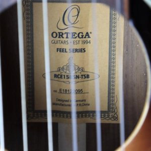 Ortega Ortega RCE158SN-TSB - Solid Top Acoustic/Electric Nylon String Guitar - Performer Series - w/ Bag