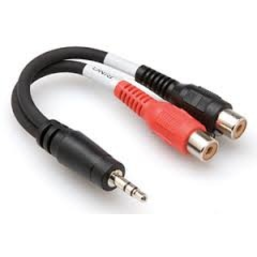 Hosa Hosa - Stereo Breakout, 3.5 mm TRS to Dual RCAF Hosa Hosa - Stereo Breakout, 3.5 mm TRS to Dual RCAF