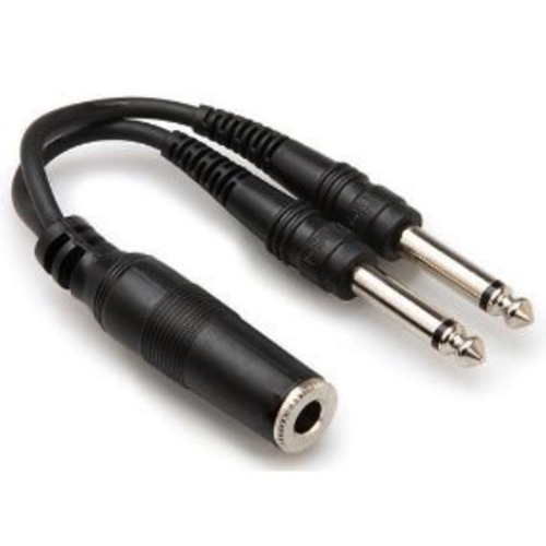 Hosa Hosa - Y Cable, 1/4 in TSF to Dual 1/4 in TS Hosa Hosa - Y Cable, 1/4 in TSF to Dual 1/4 in TS