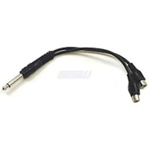 Hosa Hosa - Y Cable, 1/4 in TS to Dual RCAF Hosa Hosa - Y Cable, 1/4 in TS to Dual RCAF
