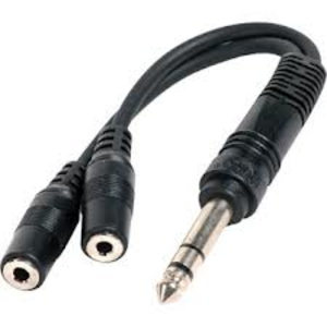 Hosa Hosa - Y Cable, 3.5 mm TRS to Dual 1/4 in TRSF