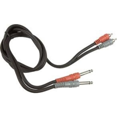 Hosa Hosa - Stereo Interconnect, Dual 1/4 in TS to Dual RCA, 1 m