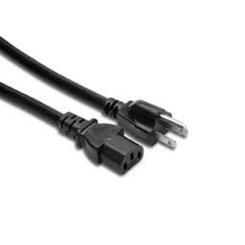 Hosa Power Cord, IEC C13 to NEMA 5-15P, 6 in Hosa Power Cord, IEC C13 to NEMA 5-15P, 6 in