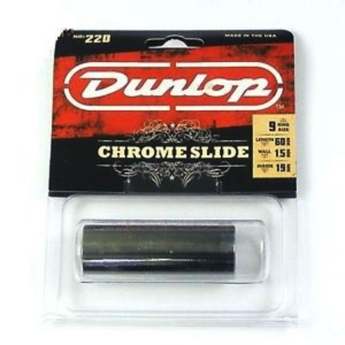 Dunlop Dunlop 220 Chromed Steel Slide - Medium - Regular Wall Thickness Dunlop Dunlop 220 Chromed Steel Slide - Medium - Regular Wall Thickness